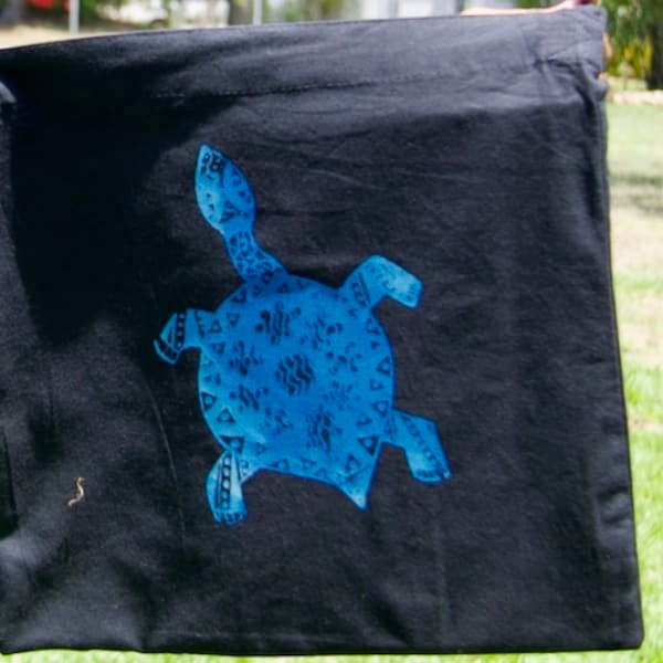 Blue Long-neck Turtle Cloth Bag